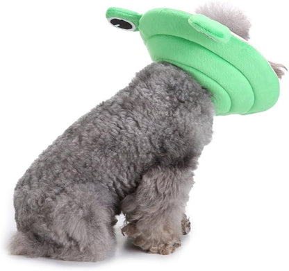 Pet Recovery Collar,Dog Protective E-Collar Soft Dog Cone Breathable Secure Lovely Collar for Puppy Small Medium Dogs (M-Neck: 35-38cm, Frog)