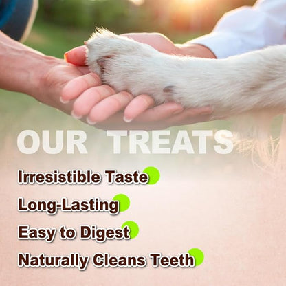 A Freschi srl Turkey Tendons for Dogs, USA-Sourced, Healthy Dog Treats, Rawhide-Free Puppy Chews, Long Lasting, All Natural, Hypoallergenic Dog Treats for Small Breeds, 40 Count Box Bone (S)