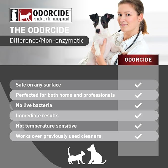 Odorcide K.O.E Kennel Odor Eliminator Concentrate – For Cages, Runs & More – For Home & Kennel w/Safe, Non-Enzymatic Formula - Frost Scent -128 oz