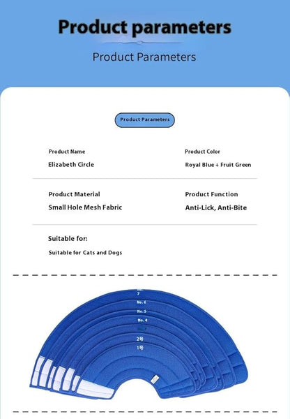 Soft Dog Cone Collar Alternative, Adjustable E-Collar for Surgery Recovery & Wound Protection. Comfy Elizabethan Cone for All Pets. (Blue, L(Fit 11-20 lb Dog))