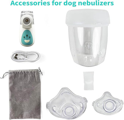 Pet Nebulizer for Dogs, Dog Nebulizer and Inhaler Mask for Dog,Low Noise, Suitable for Medium-Sized Dogs, Green M