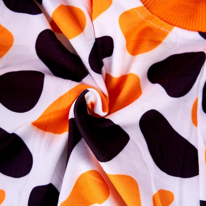 PetWarm Surgery Suit for Dogs Male, Recovery Suit for Female Male Dogs, Dog Onesie After Surgey Spay Neuter Professional Pet Recovery Shirt Dog Abdominal Wounds Bandages, Leopard Pattern, Orange, M