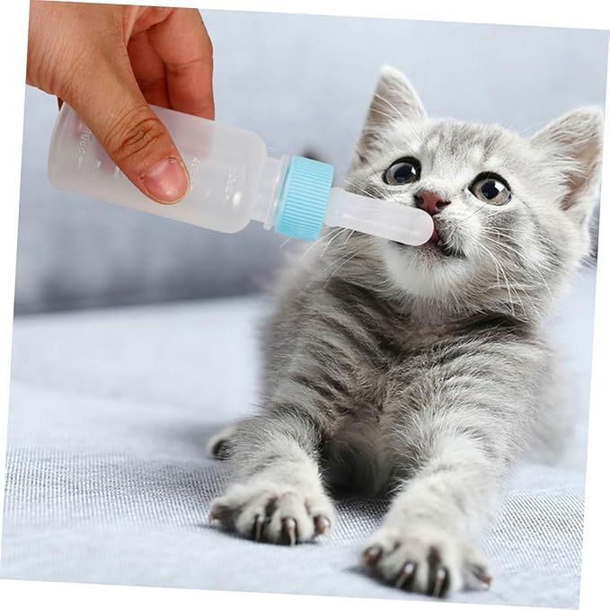 2pcs Small Animal Milk Feeder Bottles Puppy Kitten Nursing Kit for Newborn Pets Easy to Use Feeding for Kittens Puppies and Small Animals