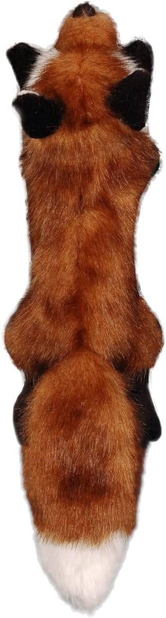 ALL FOR PAWS Squeaky Doy Toy, Fox Dog Toy for Small Medium Large Breed, Puppy Fetch Toy with Squeaker, Plush Chew Dog Toy, Classic S