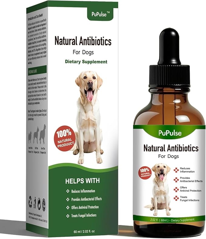 Natural Antibiotics for Dogs, Dog Allergy Supplies Antibiotics, Dog Multivitamin for Pets, Dog Itch Relief,Dog Multivitamin,Natural Dog Antibiotics Supports Dog Allergy and Itch Relief