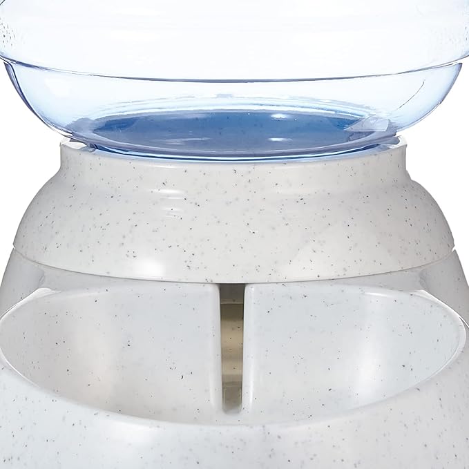 Amazon Basics Gravity Pet Water Dispenser for Cat and Dog, Easy to Clean, 1 Gallon Capacity, Small, Gray