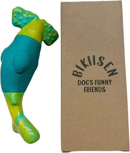 BIKIISEN Dog Toys for Aggressive Chewers, Interactive Dog Chew Toys for Large Dogs, Squeaky Chew Toys to Keep Them Busy, Tough Toys for Medium/Large Breed (Green)