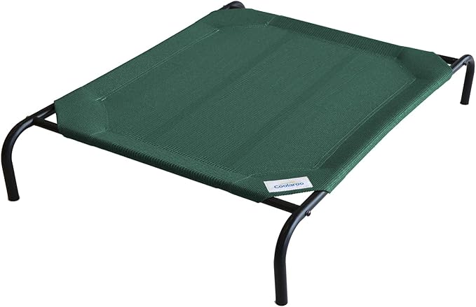 Coolaroo Original Elevated Dog Bed - Breathable Off-The-Ground Pet Bed with Cooling Fabric, Joint Relief & Moisture-Resistant Fabric, 100% Recyclable, Easy Clean, Brunswick Green, Extra Large