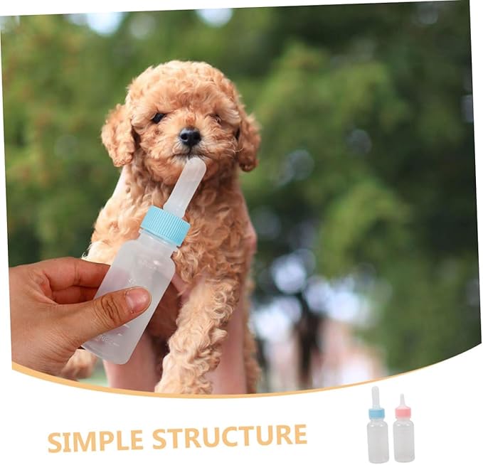 2pcs Puppy Bottle for Nursing Cat Bottle Tube Feeding Kit Goat Milk Feeder for Small Animals