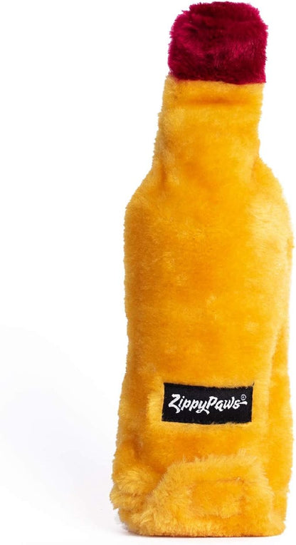 ZippyPaws Happy Hour Crusherz - Interactive Dog Toys to Keep Them Busy, Squeaky Plush Pet Toy for All Breeds, For Small, Medium, & Large Dogs, Drink Themed Crinkle Water Bottle Toy - Tequila