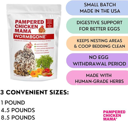 WormBGone Premium Backyard Chicken Nesting Herbs & Coop Herbs (4.5 Pound)