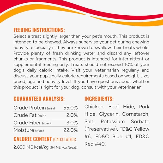 GOOD 'N' FUN Triple Flavor Double Pops with Chicken Chews for All Dogs, 12 Ounces, Treat Your Dog to Chews Made with Real Chicken, Beef Hide and Pork Hide