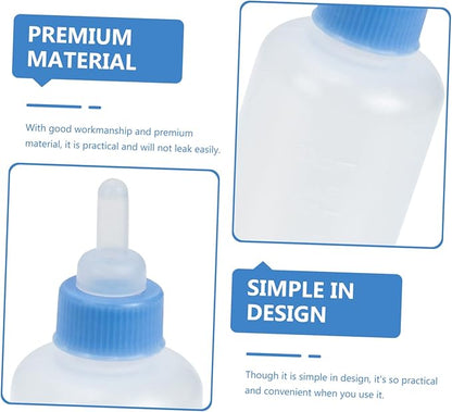 balacoo 6pcs Pet Nursing Bottles for Kittens and Puppies Easy Feeding Cat Milk Bottle for Newborn Animals Practical and Leak Design Blue