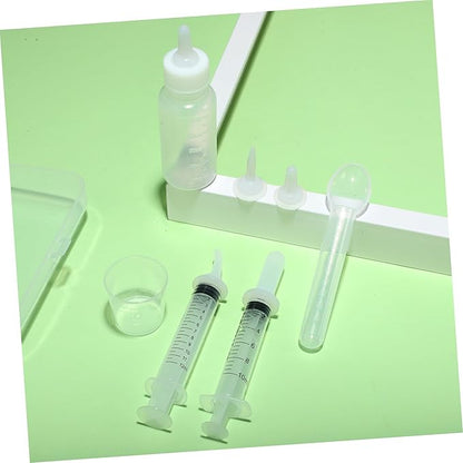 Toyvian PET Nursing Set Bottles and Brushes for Newborn Animals Includes Small Animal Milk Bottles and Feeding Tools for Puppies and Kittens