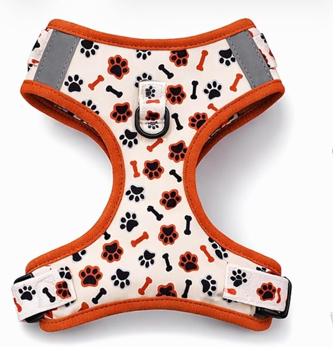 No Pull Dog Harness Set 4PCS – Adjustable Soft Vest Harness with Leash, Collar & Poop Bag Dispenser – Durable & Comfortable for Medium Large Dogs (Size L)