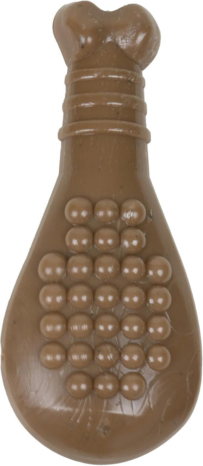 BULLYMAKE Brown Tough Chew Turkey Leg Toy for Dogs, Durable Nylon Dog Toys for Aggressive Chewers, Dental Stimulating, Tough Chew, Boredom Busting, Pet Supplies, Made in USA