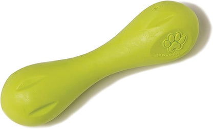 West Paw Zogoflex Hurley Dog Bone Chew Toy – Floatable Pet Toys for Aggressive Chewers, Catch, Fetch – Bright-Colored Bones for Dogs – Recyclable, Dishwasher-Safe, Non-Toxic, X-Small, Granny Smith