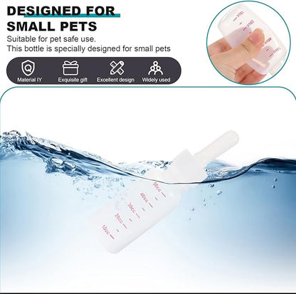 3pcs Pet Bottle Plastic Bottle Plastic Feeding Kitten Accessory Small Feeding Portable Nurser Milk Rabbit Supply