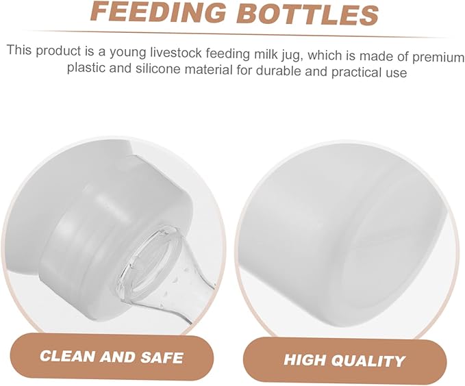 Levemolo Lamb Feeding Bottles Set of 6 250ml Milk Feeder for Puppies Pig Feeders Animal Feeding Bottles for Household Use