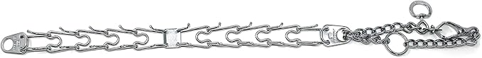 Herm Sprenger Prong Dog Training Collar with Quick Release Ultra-Plus Chrome Plated Steel Pet Pinch Collar for Dogs Anti Pull Training Collar 3mm x 21-22in Medium