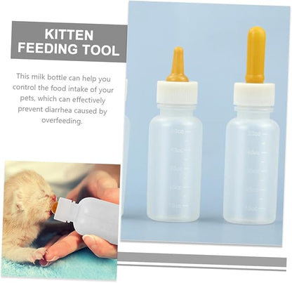 ibasenice 3pcs Dog Cat Feeder Bottle Silicone Milk Bottle for Kitten Puppy Nursing