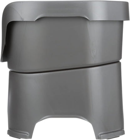 Neater Pet Brands Neater Feeder Deluxe Mess Proof Dog Bowls Elevated for Large Dogs Over 40 lbs, Made in USA, No Spill Raised Dog Food Bowl Stand Feeding Station, Food and Water Bowl Set, Grey
