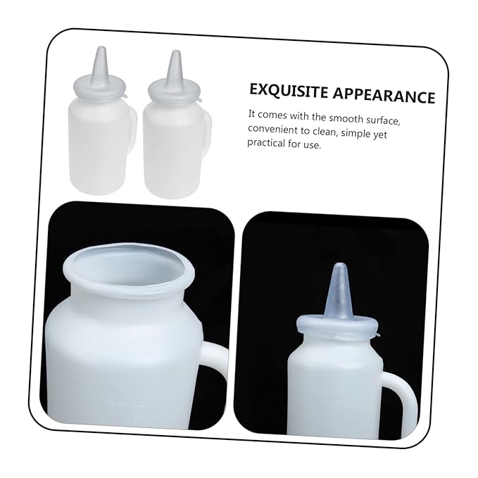 Mikikit 1.6L Calf Milk Bottle for Feeding Reliable Nursing Bottle Handle Suitable for Calves Lambs and Poultry