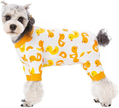 Dog Surgery Recovery Suit, Dog Onesie for Surgery Female Male Dogs, Dogs Pajamas Long Sleeve, Small Dogs Onesie, Abdominal Wound Bandages Surgical Suit, Cat Recovery Suit for Shedding Skin Disease