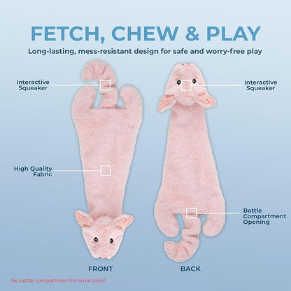 Best Pet Supplies Squeaky Dog Toys with Soft Durable Fabric for Small, Medium and Large Pets Interactive Toy for Indoor Play, Supports Active Biting and Play - Pig, Medium