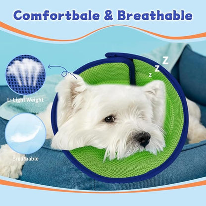 Soft Dog Cone Collar After Surgery Alternative for Dogs to Stop Licking, Comfort Collars for Large/Medium/Small Pet/Cat, Comfortable Elizabethan Neuter Recovery E Cones of Shame Neck & Head Ecollars
