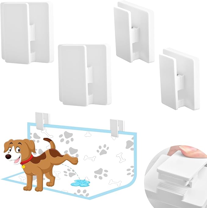 CAPHONT 4 Pcs Potty Training Dog Pee Pad Holder for Leg-Lifting Marking Dogs Indoor Training Pad Holder for Small & Large Size Wee Wee Pad, White