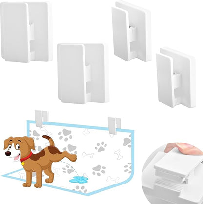 CAPHONT 4 Pcs Potty Training Dog Pee Pad Holder for Leg-Lifting Marking Dogs Indoor Training Pad Holder for Small & Large Size Wee Wee Pad, White