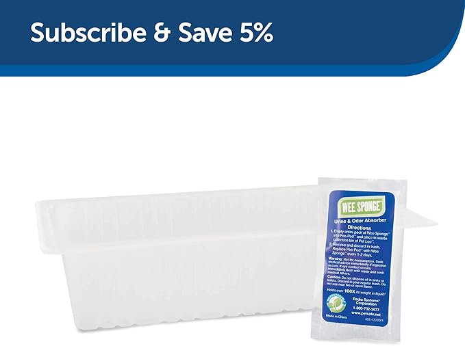 Pet Loo Pee-Pod with Sponge - 7-Pack - Indoor Toilet Tray for Pets - Urine Disposal