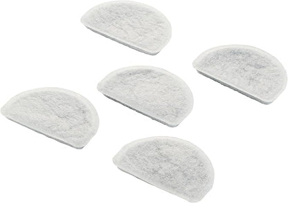 ELECOM Replacement Softening Filters (5-Pack) for Silent Aqua Cordless Automatic Pet Water Fountain, Compatible with PET-WD03WH