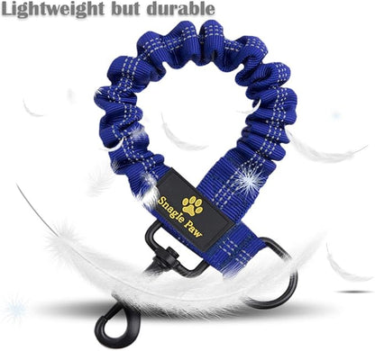 Bungee Leash Extension Attachment, 18" Shock Absorbing Lead Extension Absorber, Prevent Injury on Arm and Shoulder & Save Dogs from Getting Hurt, Great for Bicycle, Running, Walking,Blue