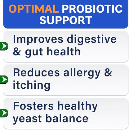 BARK&SPARK Dog Probiotics for Digestive Health & Enzymes - Diarrhea, Gas, Upset Stomach Relief & Season Allergy - Chews for Digestion - Pet Probiotics for Dogs (60Ct, Chicken)
