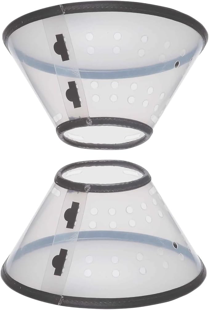 Elizabethan Dog and Cat Collars Recovery Vet Chewing Healthy Behavior Cone of Shame (Clear, XSmall - Fits 5.5" to 9.5" Necks)