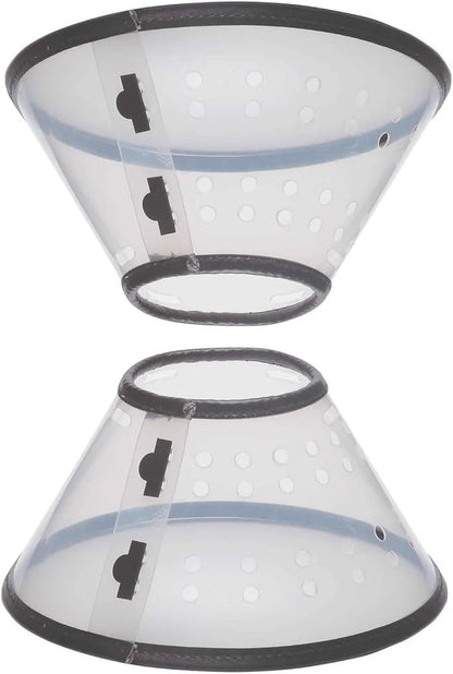 Elizabethan Dog and Cat Collars Recovery Vet Chewing Healthy Behavior Cone of Shame (Clear, XSmall - Fits 5.5" to 9.5" Necks)