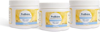 Probiora for Dogs | Dog Probiotic Supplement for Oral Care | Pet Probiotics to Reduce Bad Breath | Dog Nutritional Supplement for Dental Health | 30 Servings (Pack of 3, Jar)