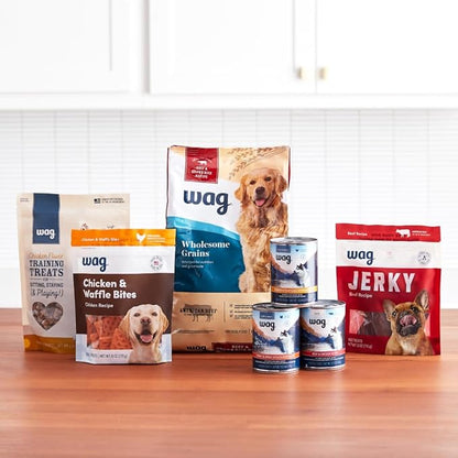 Amazon Brand - Wag Adult Premium Nutrition Dry Dog Food, Supports Stomach and Skin Health, Lamb and Brown Rice, 30 lb Bag