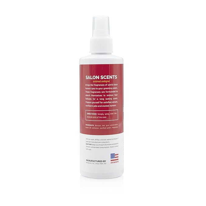 Bark2Basics Salon Scents Pet Grooming Cologne Spray - 8 oz, Natural Professional Groomer Perfume for Dogs and Cat, Long Lasting, Deodorizing, (Citrus and Pomegranate)