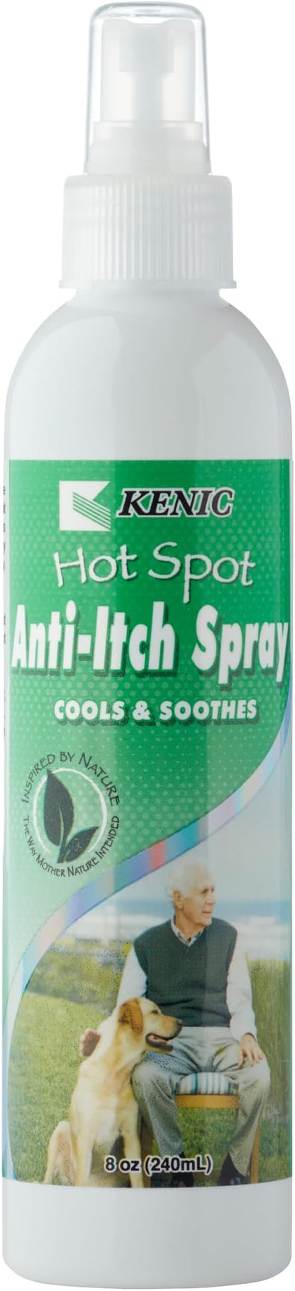 Kenic Hot Spot Spray Treatment for Dogs, Cools and Soothes Skin Sores, Quick Itch Relief, Helps Prevent Chewing and Licking, Made in USA