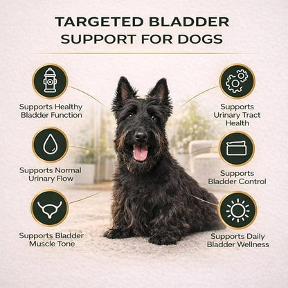VetriScience Bladder Health Soft Chews for Dogs Bladder Control Supplement & Urinary Support - Incontinence Support Formula with Soy Protein & Red Clover, Chicken Flavor, 60 Count