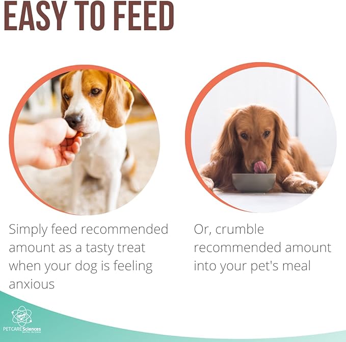 Calming Chews for Dogs or to Calm Puppy - Natural Dog Anxiety Relief - Anti Car Motion Sickness for Dog Calming Treats - Made in The USA - 100 Tasty Turkey Flavor Chews