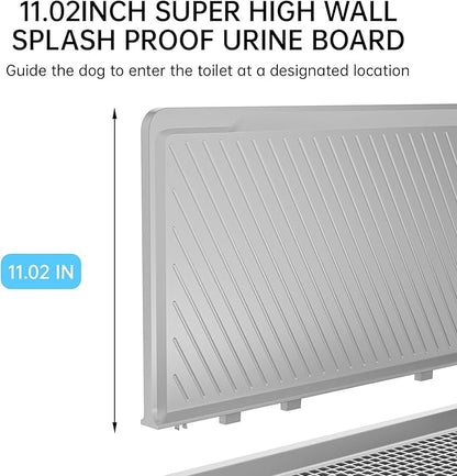 Indoor Dog Potty Tray with High Wall,25.59"X19.69" Pee Pad Holder,Dogs Litter Box,Mesh Training Toilet for Puppy and Small Size Dog,Housebreaking Supplies, Pet Products (White)