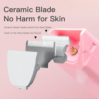 Replaceable Charging Cable&Standard Size Ceramic Blade Set,Pet Dog Hair Clipper Cat Trimmer Used Blade