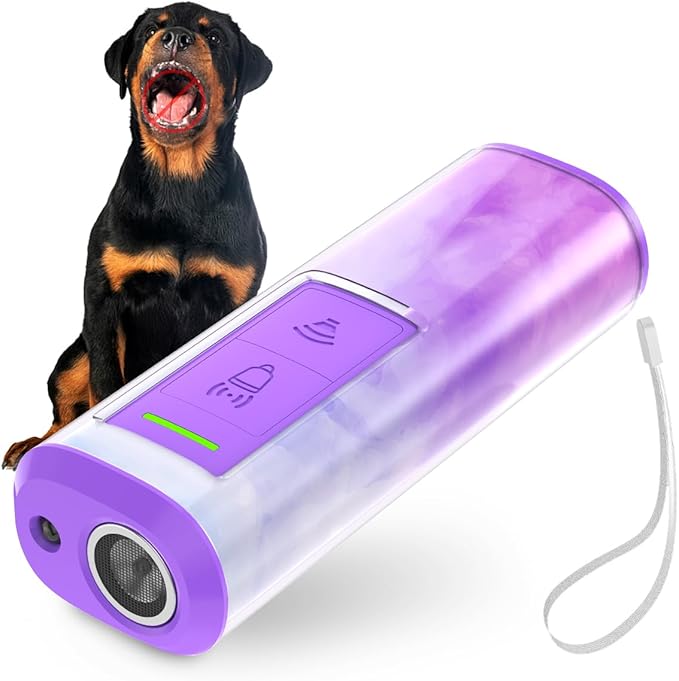 Dog Bark Deterrent Devices with 23FT Range – Ultrasonic Bark Control for Small Medium Large Dogs, Safe & Effective Portable Anti Barking Device for Women Indoor Outdoor Use