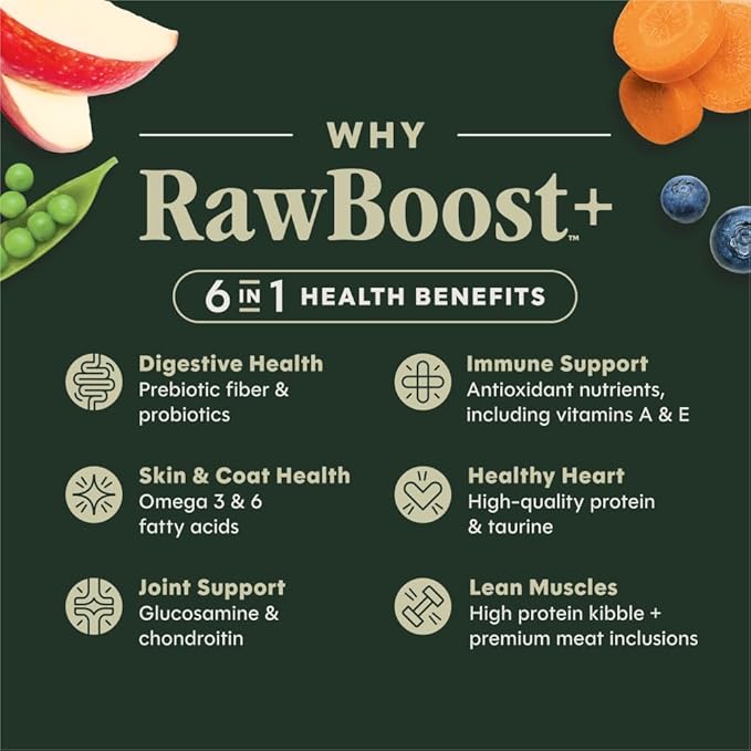 Instinct RawBoost, Natural Dry Dog Food with FreshDried Raw, High Protein, Grain-Free Recipe - Real Beef, 3.5 lb. Bag