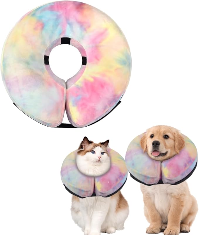 Inflatable Dog Collar, Potective Recovery E Collar for Dogs and Cats, Soft Pet Cone Collar for Small Medium Large Dogs and Cats