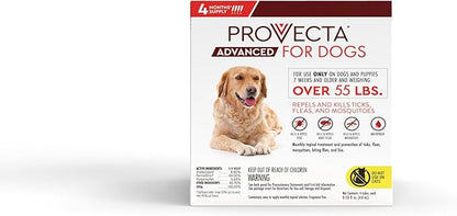 Provecta® Advanced for Extra Large Dogs (Over 55 lbs) Flea and Tick Topical Treatment, 4-Month Supply